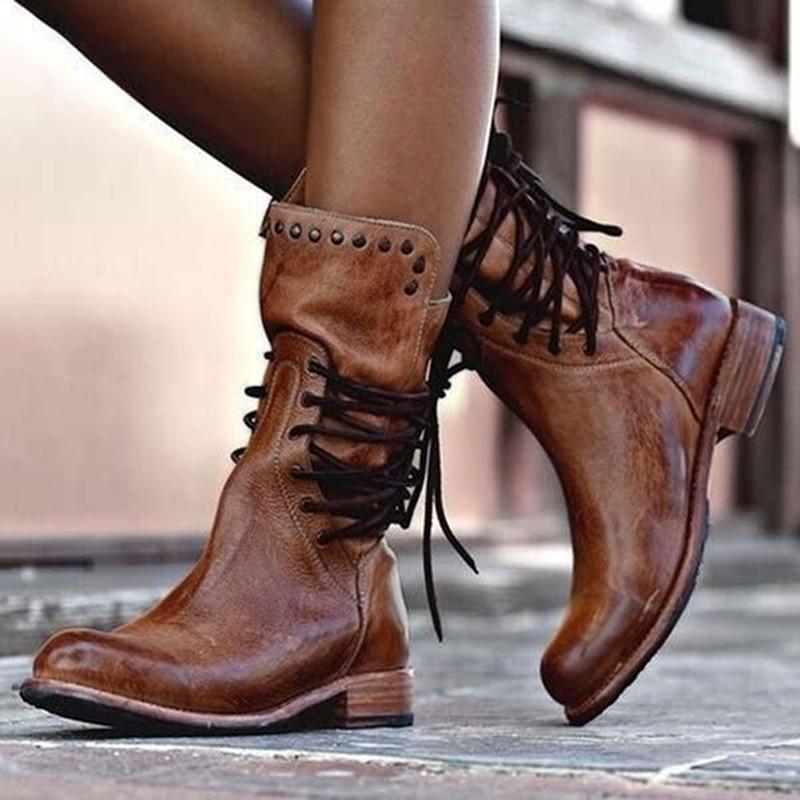 Hannah | Stylish Lace-Up Boots