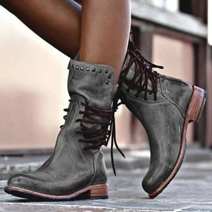 Hannah | Stylish Lace-Up Boots