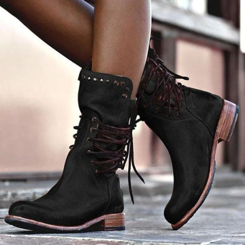 Hannah | Stylish Lace-Up Boots