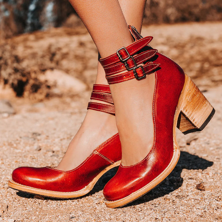 Samantha | Elegant Leather Pumps