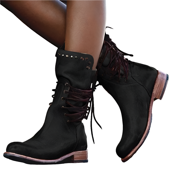 Hannah | Stylish Lace-Up Boots