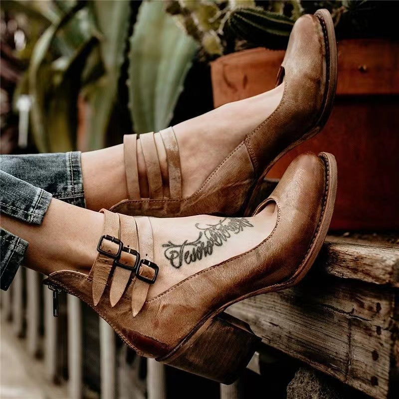 Samantha | Elegant Leather Pumps