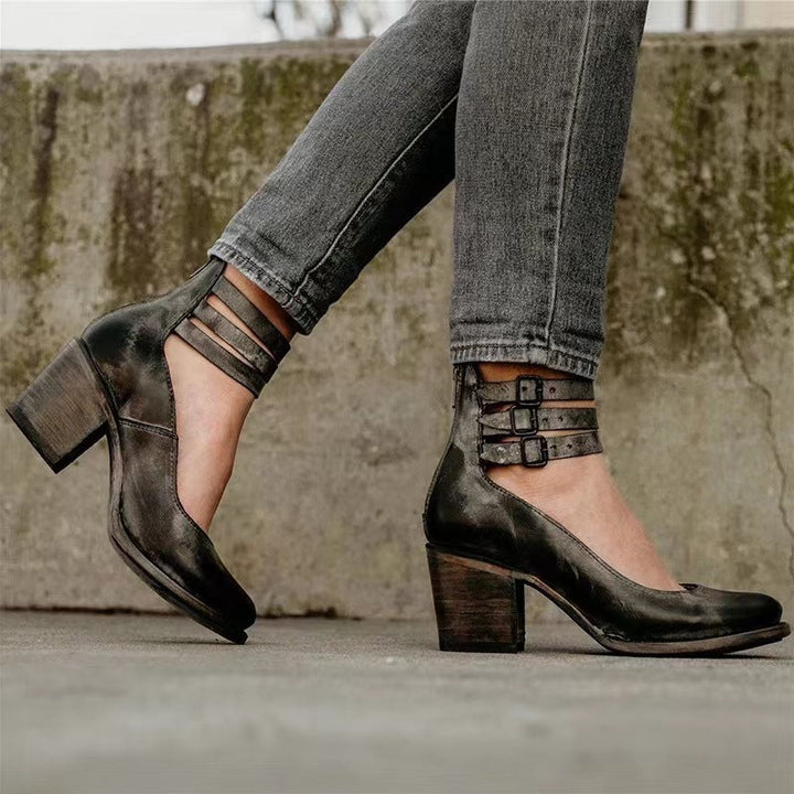 Samantha | Elegant Leather Pumps