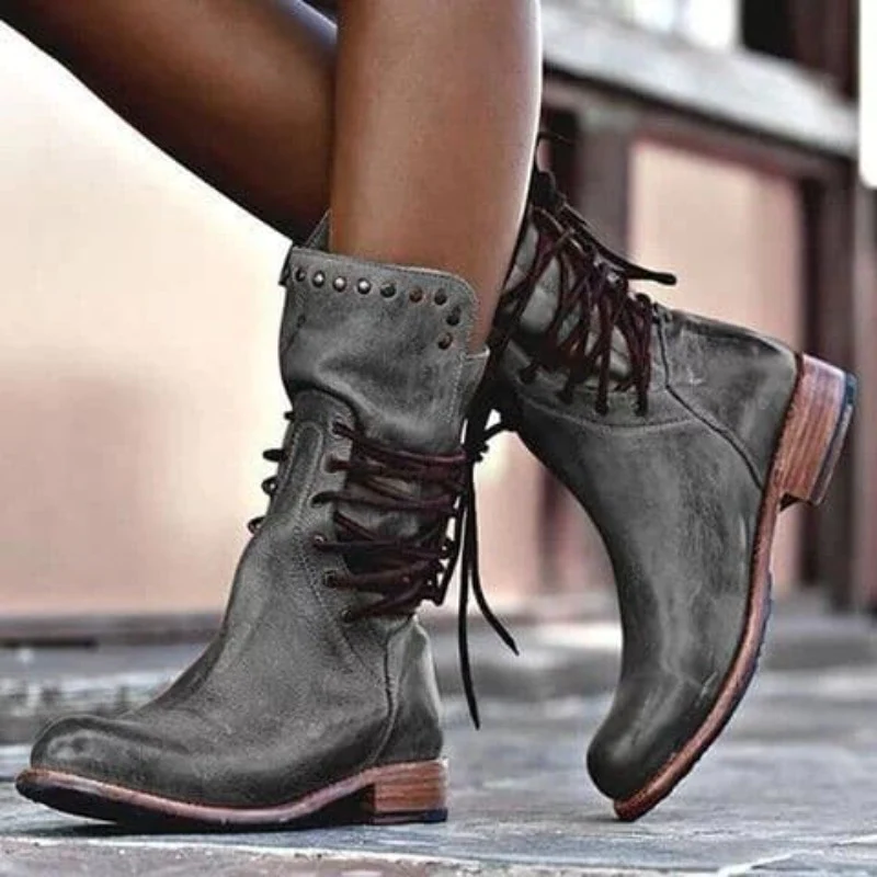 Hannah | Stylish Lace-Up Boots