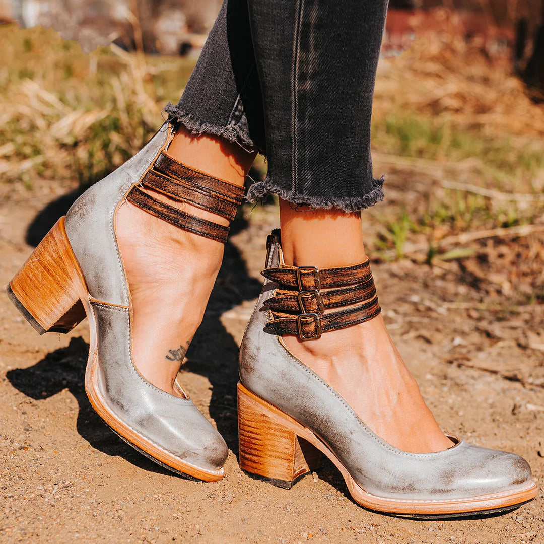 Samantha | Elegant Leather Pumps