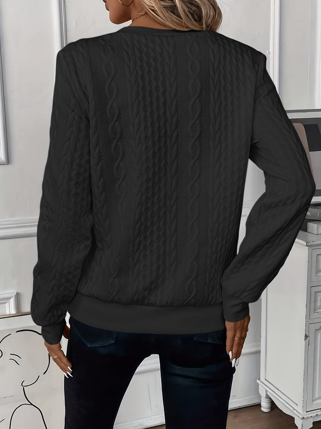 Anna | Cable knit zip Sweater