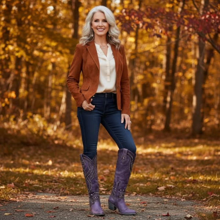 Mary | Western Knee-High Boots