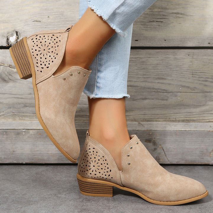 Cynthia | Perforated Ankle Boots