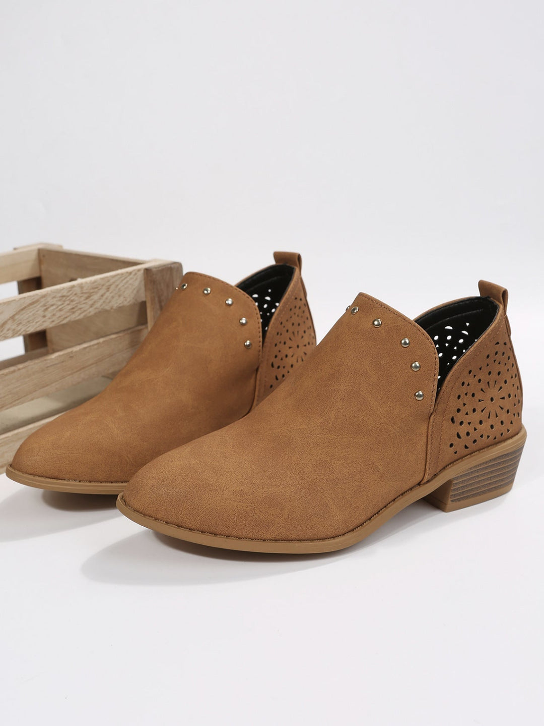 Cynthia | Perforated Ankle Boots
