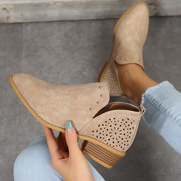Cynthia | Perforated Ankle Boots