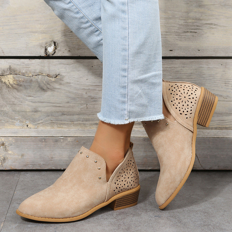 Cynthia | Perforated Ankle Boots