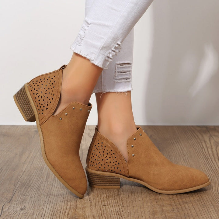 Cynthia | Perforated Ankle Boots
