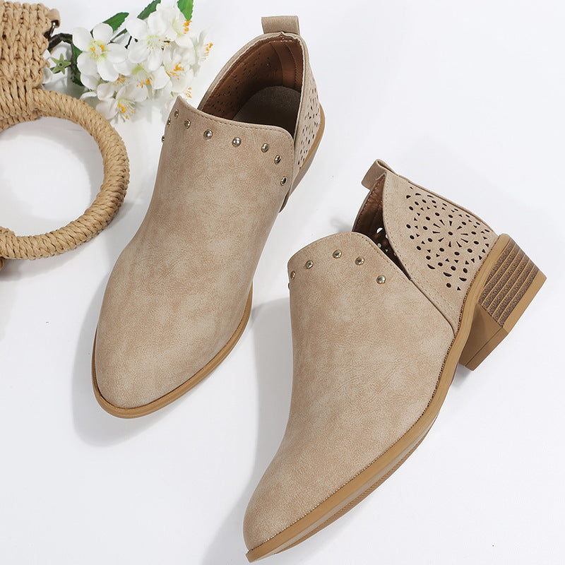 Cynthia | Perforated Ankle Boots