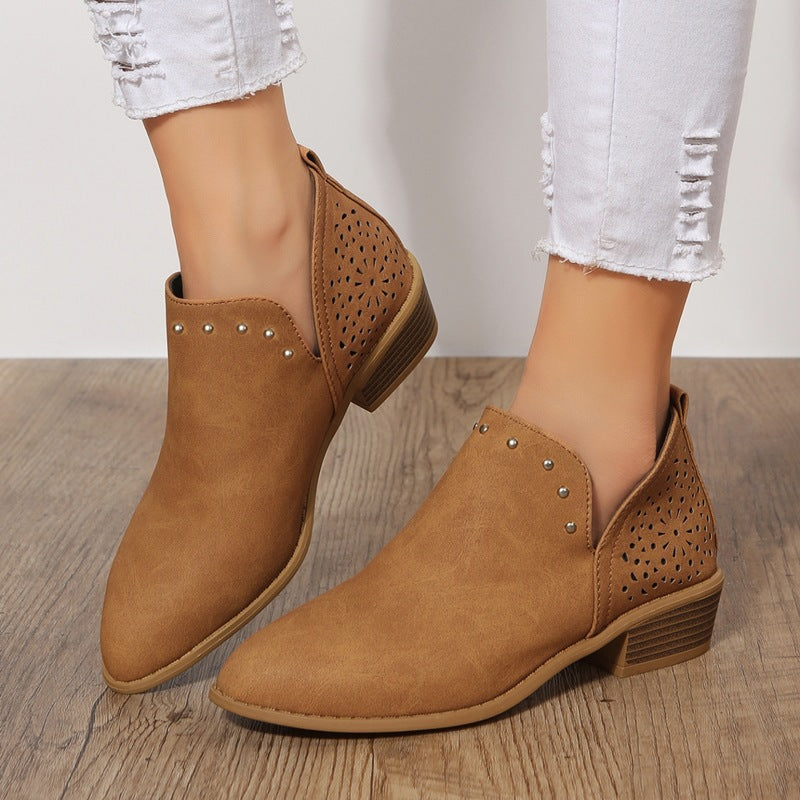 Cynthia | Perforated Ankle Boots