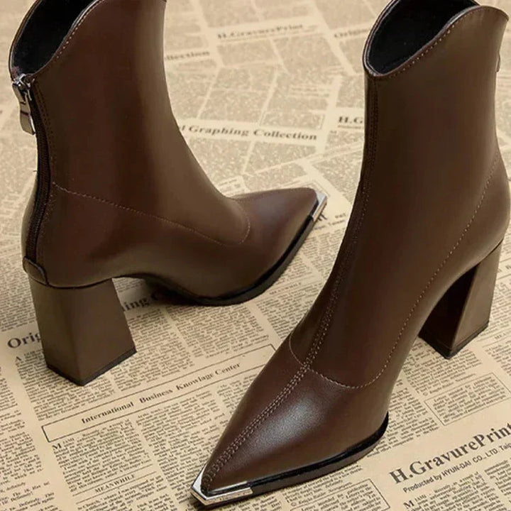 Amy | Elegant Leather Heelss