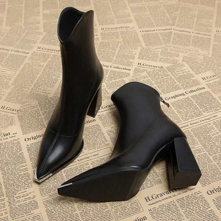 Amy | Elegant Leather Heelss