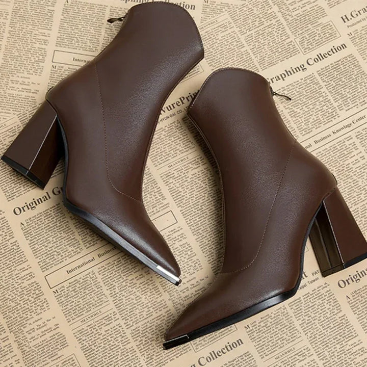 Amy | Elegant Leather Heelss