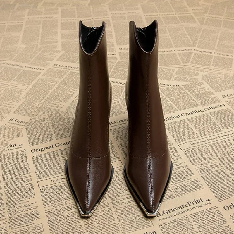 Amy | Elegant Leather Heelss
